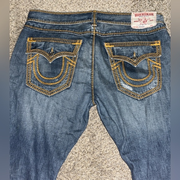 SUPER HARD MEGA T STITCH TRUE RELIGION JEANS - Picture 3 of 5